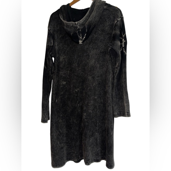 Rising International boho art to wear embroidered hoodie jacket/duster - Picture 2 of 4